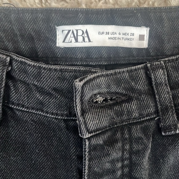 Black Zara Wide Leg High Rise Jeans - Picture 2 of 4